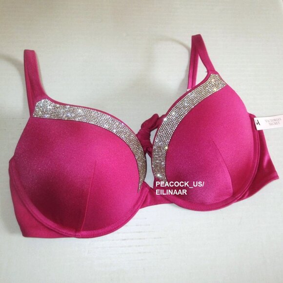 32C/S VICTORIA SECRET SWIM Shine Strap Push Up Top Bikini Set Brazilian Bottom - Picture 8 of 14